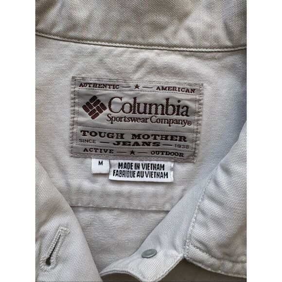 Columbia light khaki 100% cotton trucker jacket - M - Picture 3 of 7